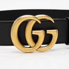 Gucci Leather GG Marmont Belt - Size 26 / 65 (SHF-Azi3Mr)