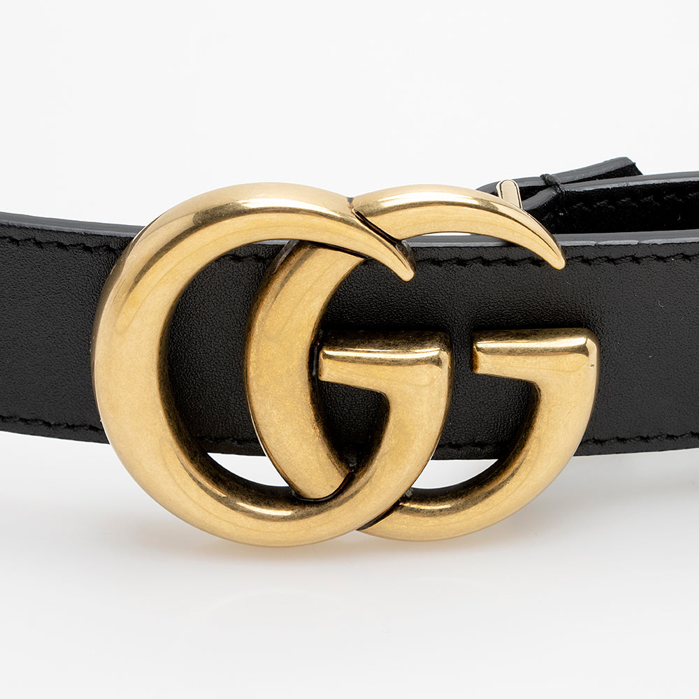 Gucci Leather GG Marmont Belt - Size 32 / 80 (SHF-22149)