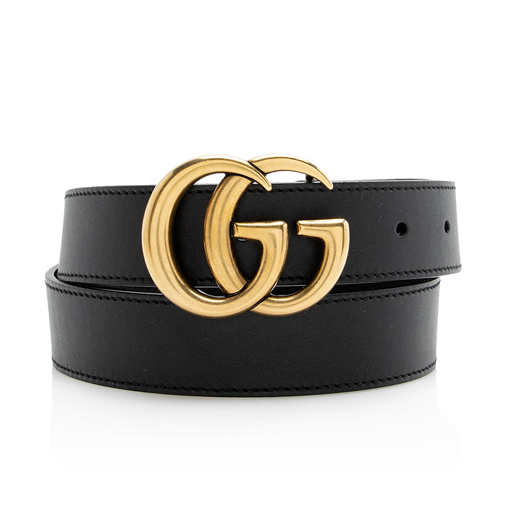 Gucci Leather GG Marmont Belt - Size 32 / 80 (SHF-22149)
