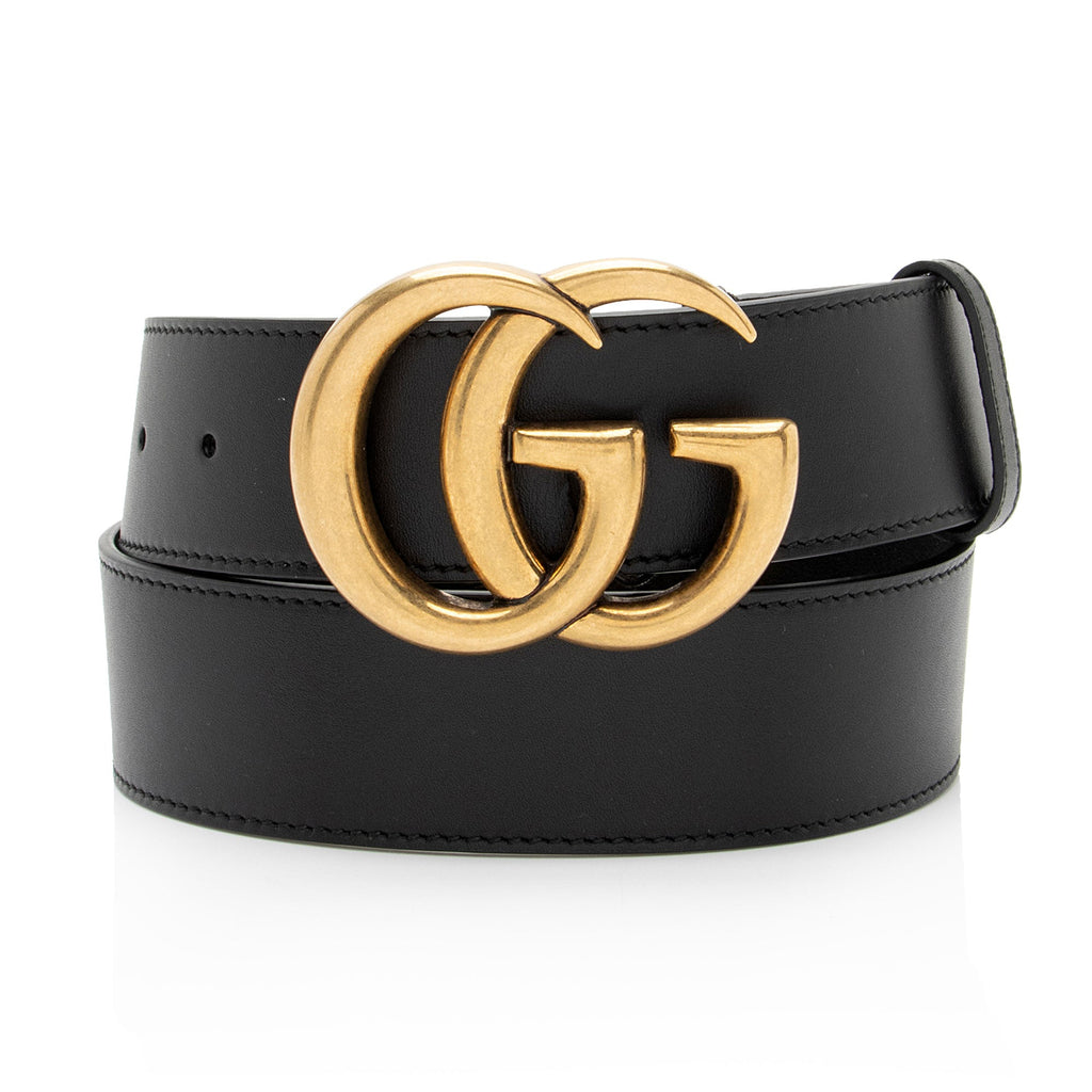 Gucci Leather GG Marmont Belt - Size 32 / 80 (SHF-o8EIbJ)