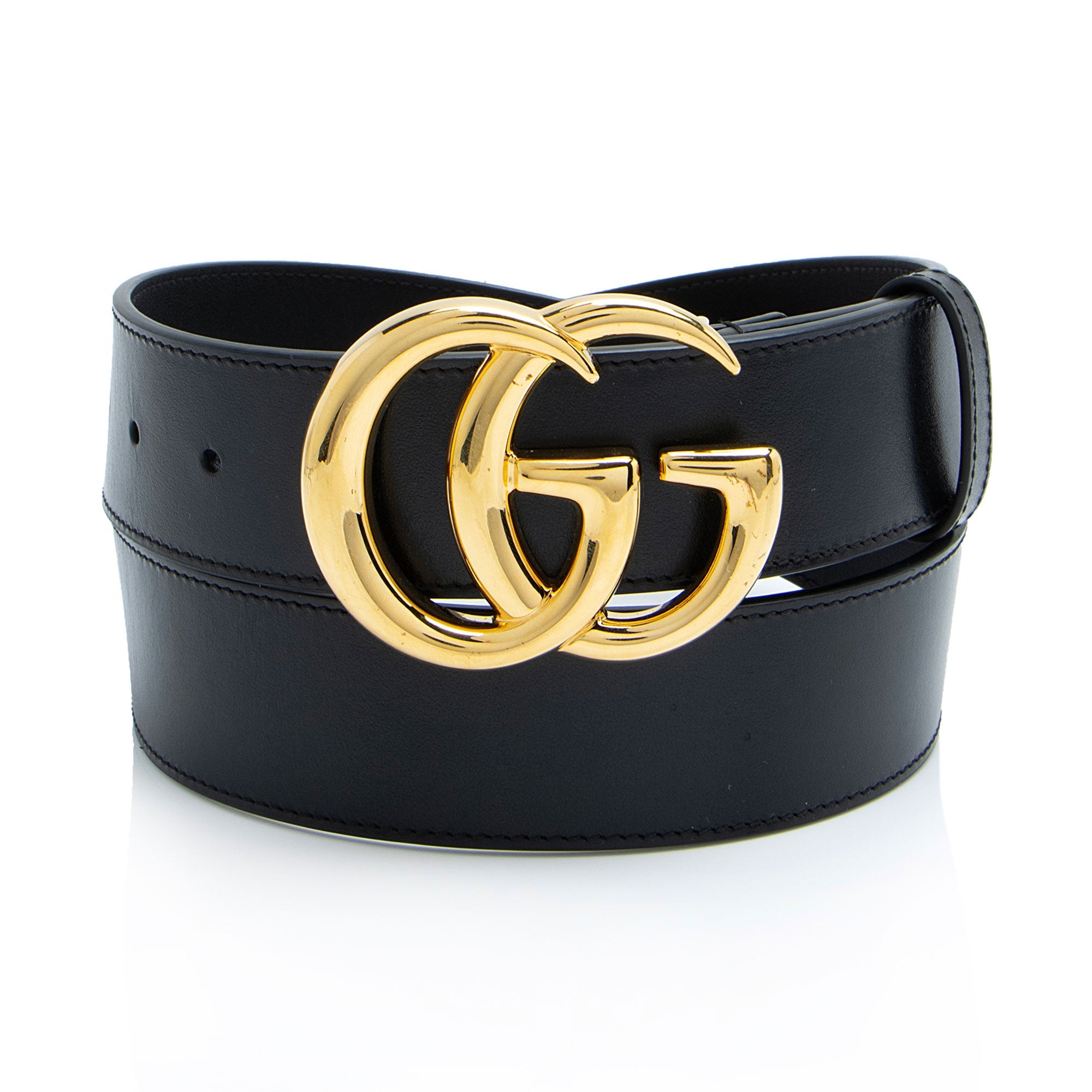 Gucci Leather GG Marmont Belt - Size 36 / 90 (SHF-tnvkMD)