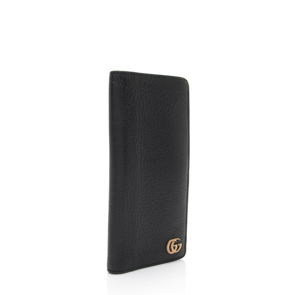 Gucci Leather GG Marmont Bifold Long Wallet (SHF-0QNfI9)