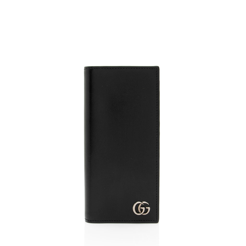Gucci Leather GG Marmont Bi-Fold Long Wallet (SHF-JufLVc)