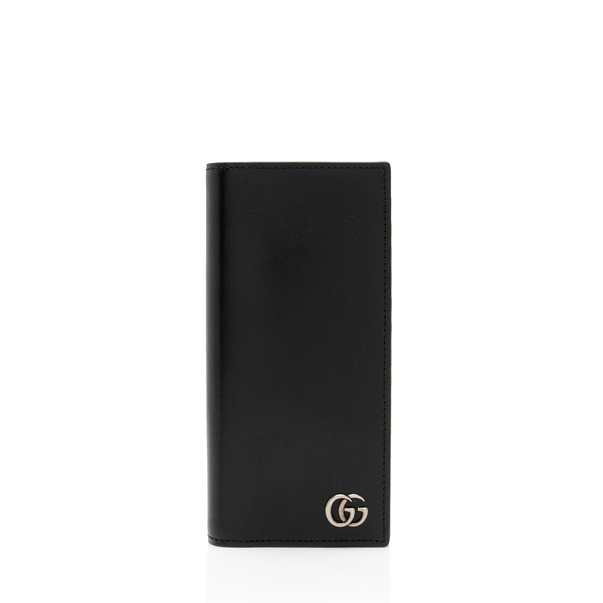 Gucci Leather GG Marmont Bi-Fold Long Wallet (SHF-JufLVc)