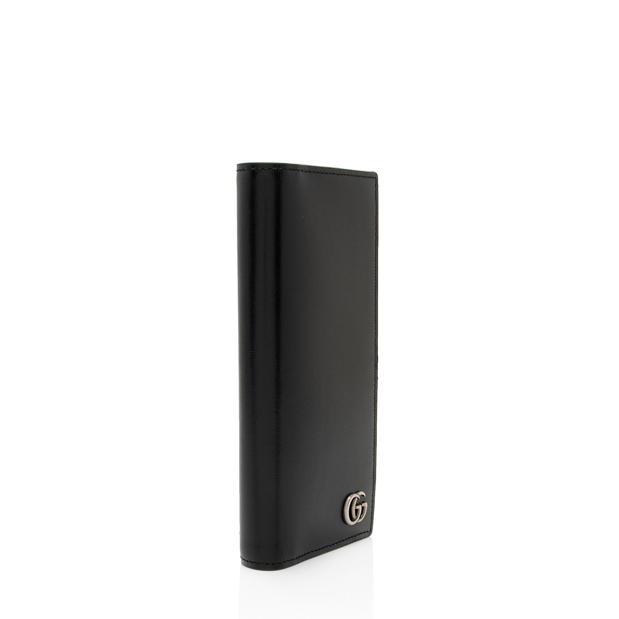 Gucci Leather GG Marmont Bi-Fold Long Wallet (SHF-JufLVc)