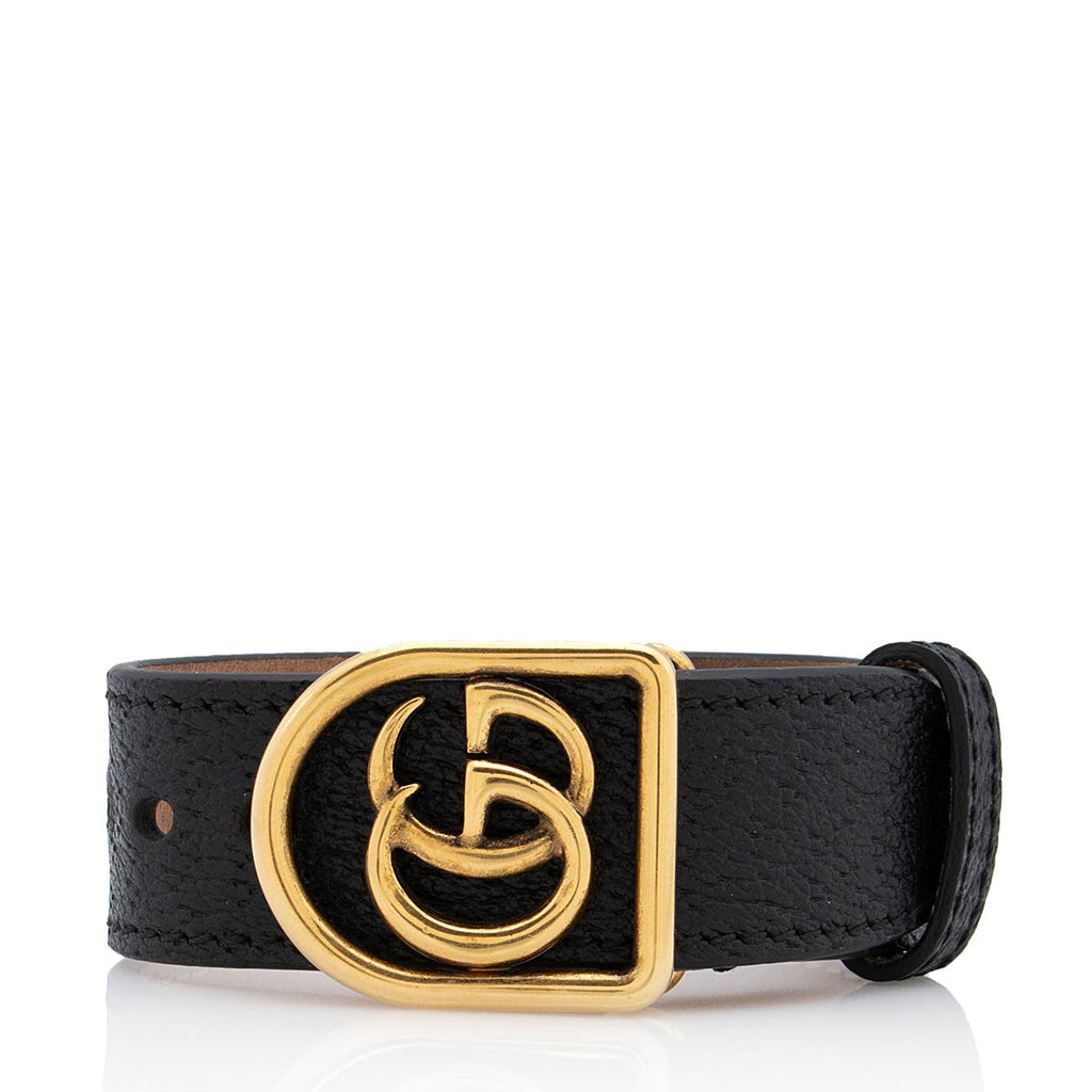 Gucci Leather GG Marmont Bracelet