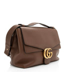 Gucci Leather GG Marmont Large Shoulder Bag (SHF-23096)