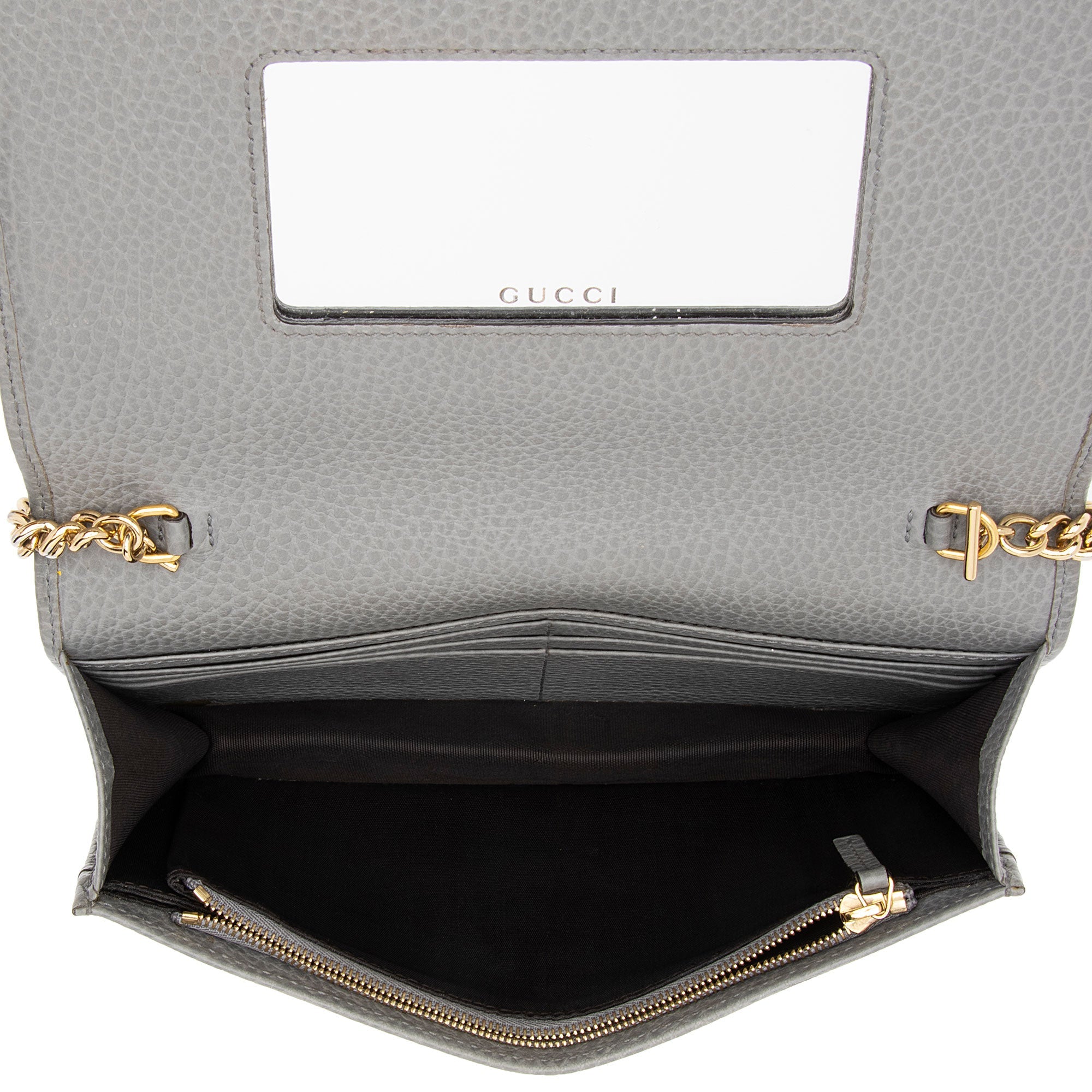 Gucci Leather GG Marmont Mini Chain Bag (SHF-xtqH5g)