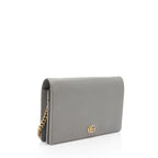 Gucci Leather GG Marmont Mini Chain Bag (SHF-xtqH5g)