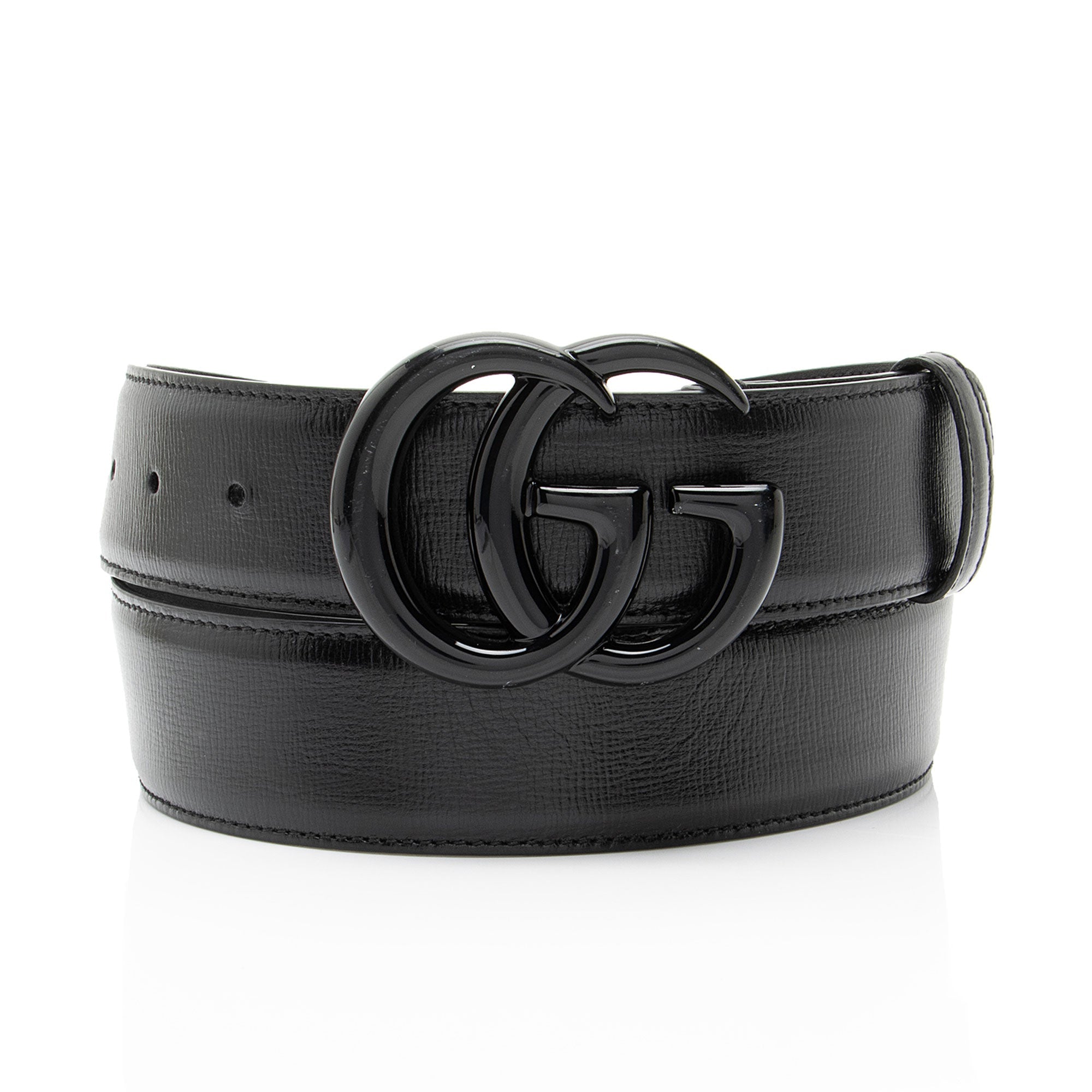 Gucci Leather GG Marmont Monochrome Belt - Size 36 / 90