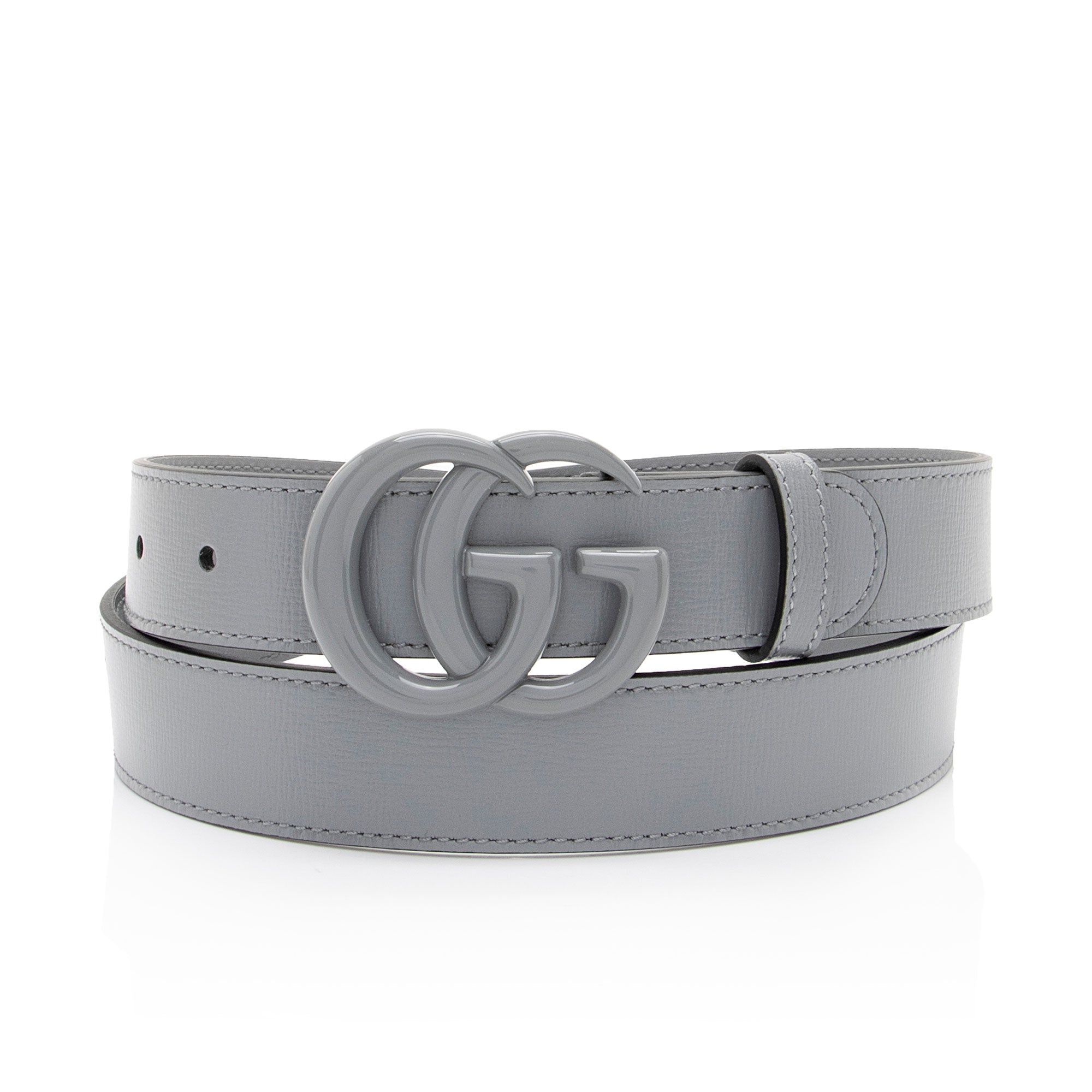 Gucci Leather GG Marmont Monochrome Belt - Size 36 / 90 (SHF-Q0vlr0)