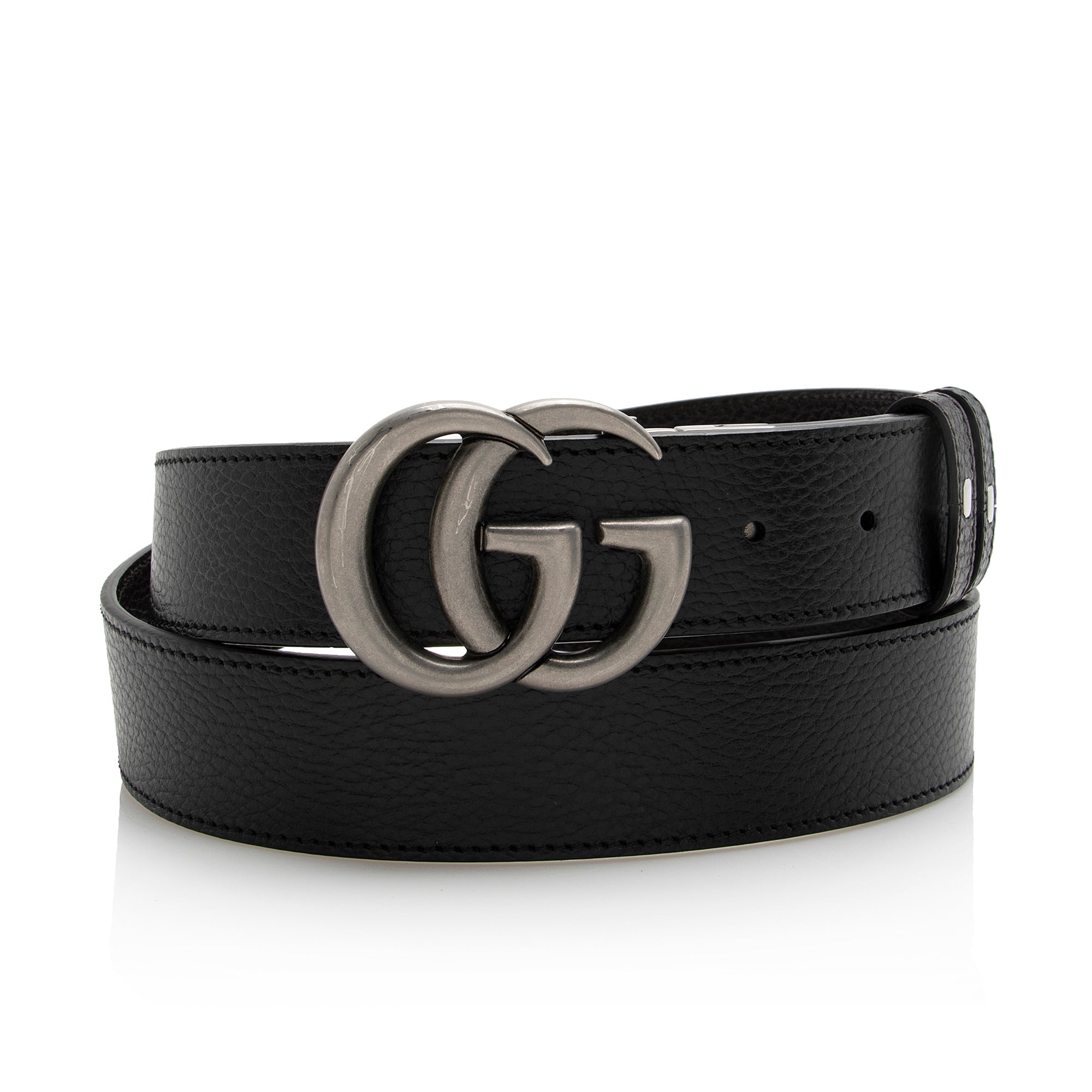 Gucci Leather GG Marmont Reversible Belt - Size 44 / 110 (SHF-22214)