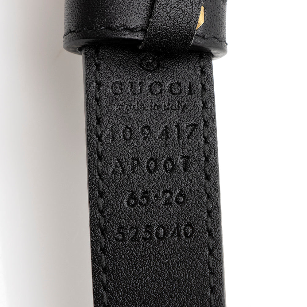 Gucci Leather GG Marmont Slim Belt - Size 26 / 65 (SHF-21034)