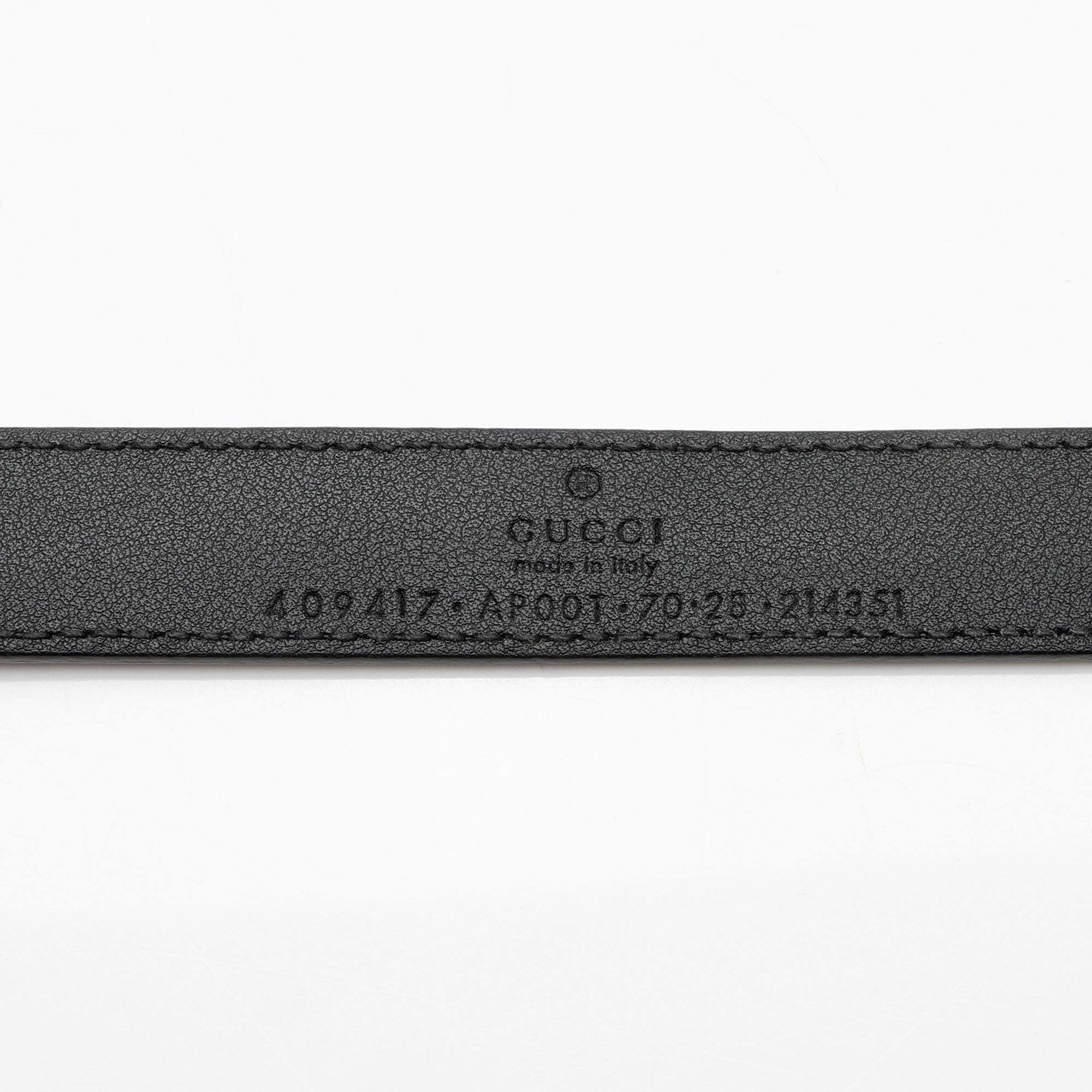 Gucci Leather GG Marmont Slim Belt - Size 28 / 70 (SHF-Z5wAiA)