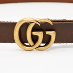 Gucci Leather GG Marmont Slim Belt - Size 32 / 80 (SHF-rJyZqR)