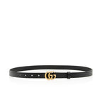 Gucci Leather GG Marmont Slim Belt - Size 34 / 85 (SHF-18947)