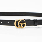 Gucci Leather GG Marmont Slim Belt - Size 34 / 85
