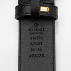 Gucci Leather GG Marmont Slim Belt - Size 36 / 90 (SHF-XXyCZw)