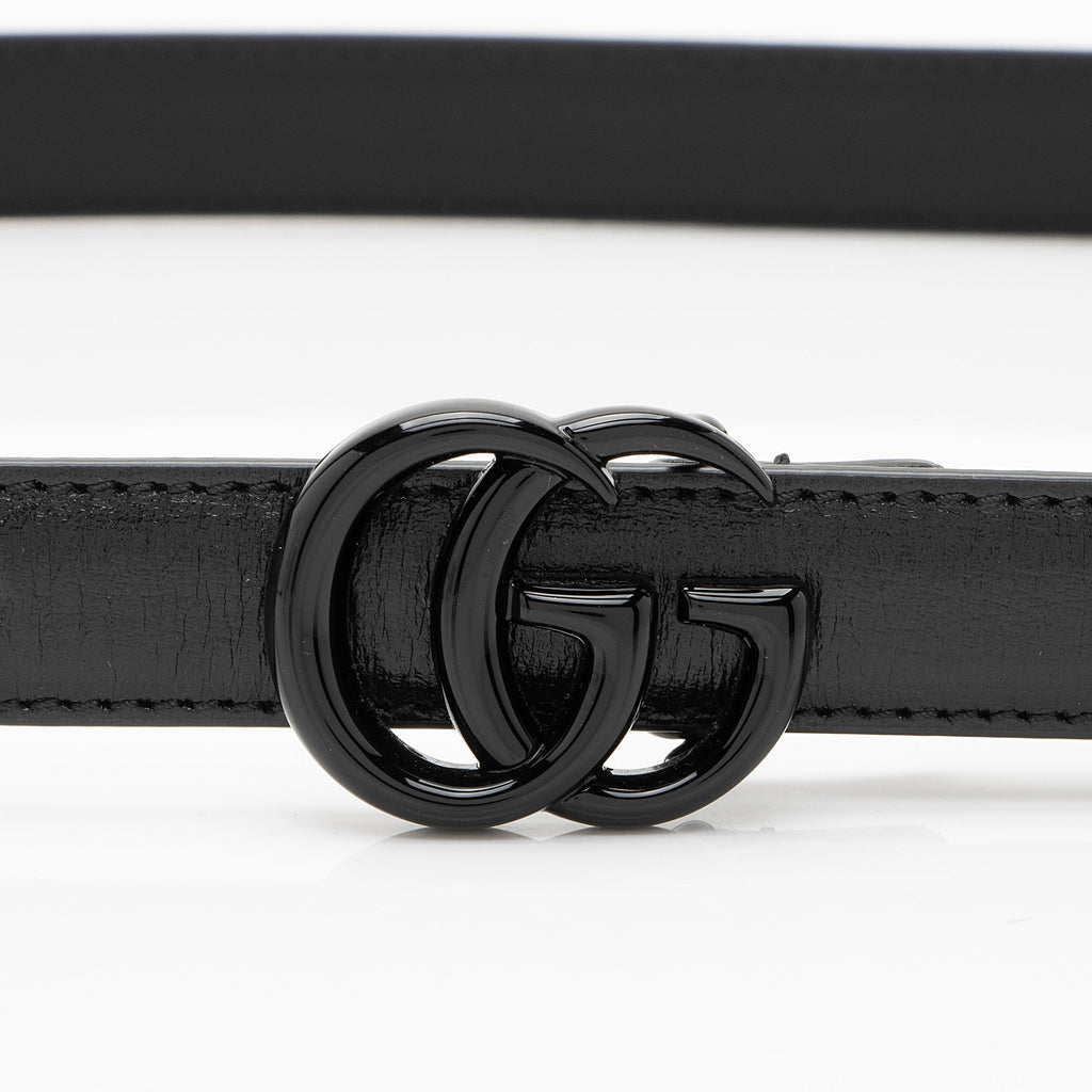 Gucci Leather GG Marmont Slim Belt - Size 38 / 95 (SHF-qhYNB2)