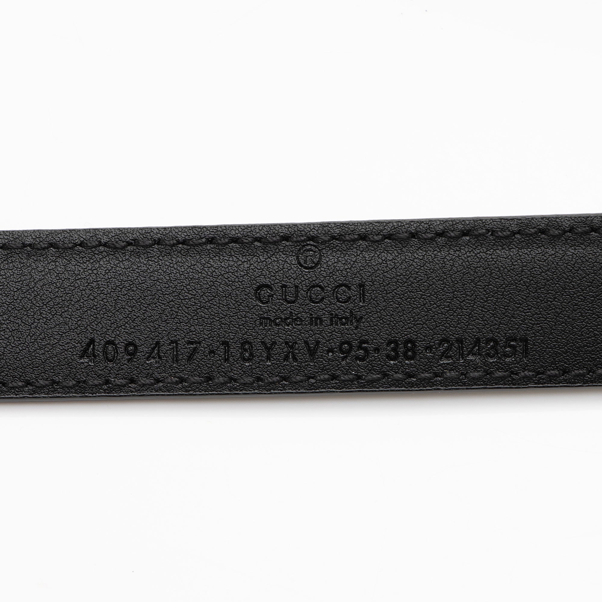 Gucci Leather GG Marmont Slim Belt - Size 38 / 95 (SHF-qhYNB2)