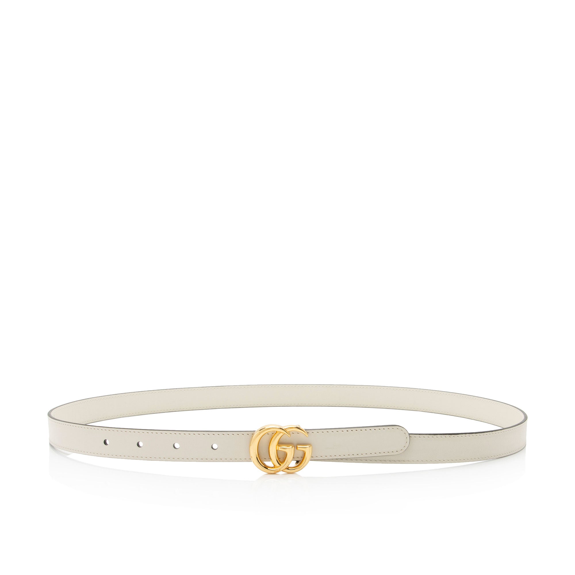 Gucci Leather GG Marmont Slim Belt - Size 38 / 95 (SHF-fUEivE)