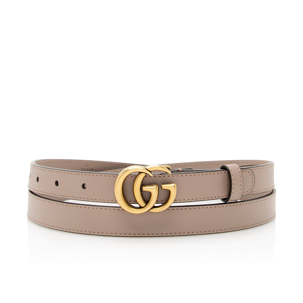 Gucci Leather GG Marmont Slim Belt - Size 44 / 110 (SHF-22299)