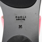 Gucci Leather GG Marmont T Strap Sandals - Size 6 / 36 (SHF-MHM08Q)