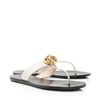 Gucci Leather GG Marmont Thong Sandals - Size 9.5 / 39.5