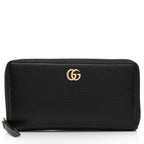 Gucci Leather GG Marmont Zip Around Wallet (SHF-POjOPf)
