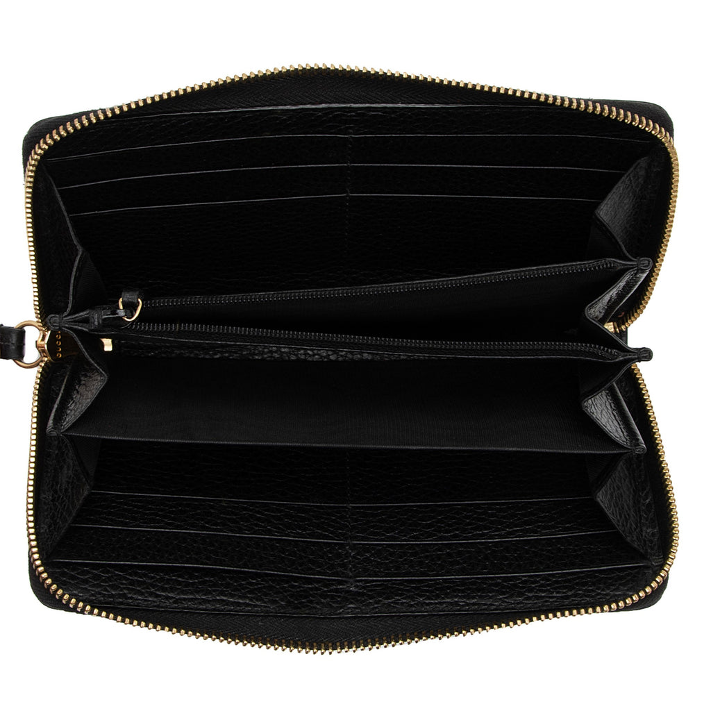 Gucci Leather GG Marmont Zip Around Wallet (SHF-POjOPf)
