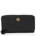Gucci Leather GG Marmont Zip Around Wallet (SHF-wcWQC8)
