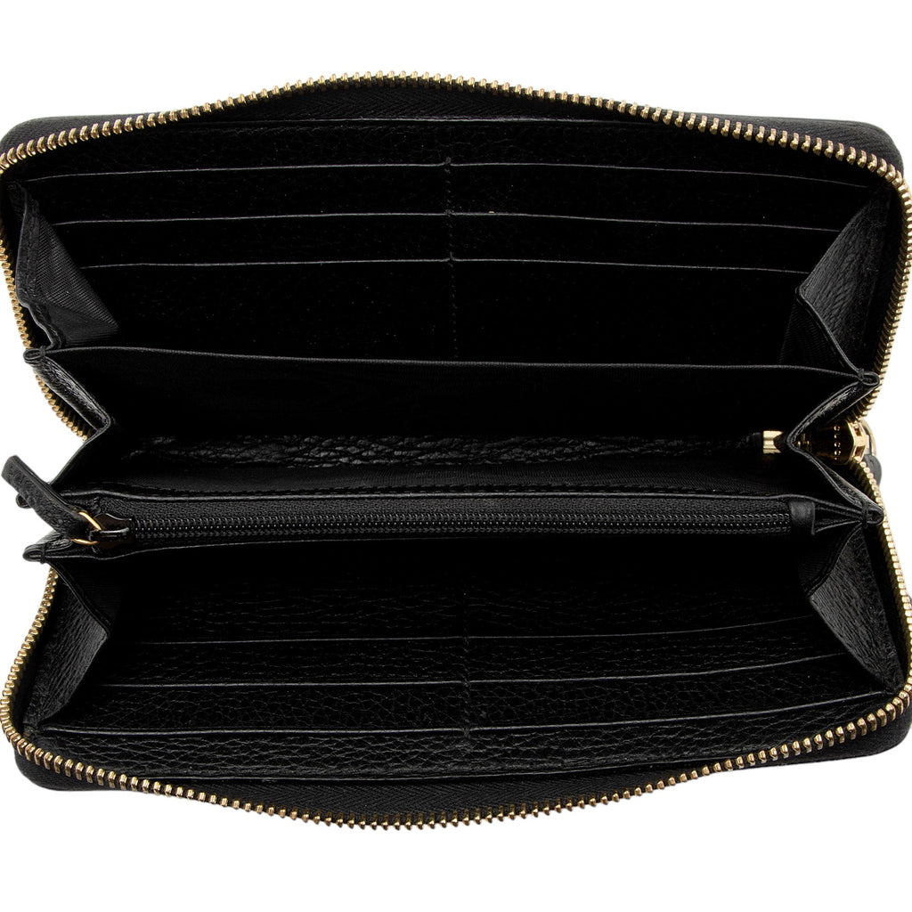 Gucci Leather GG Marmont Zip Around Wallet (SHF-wcWQC8)