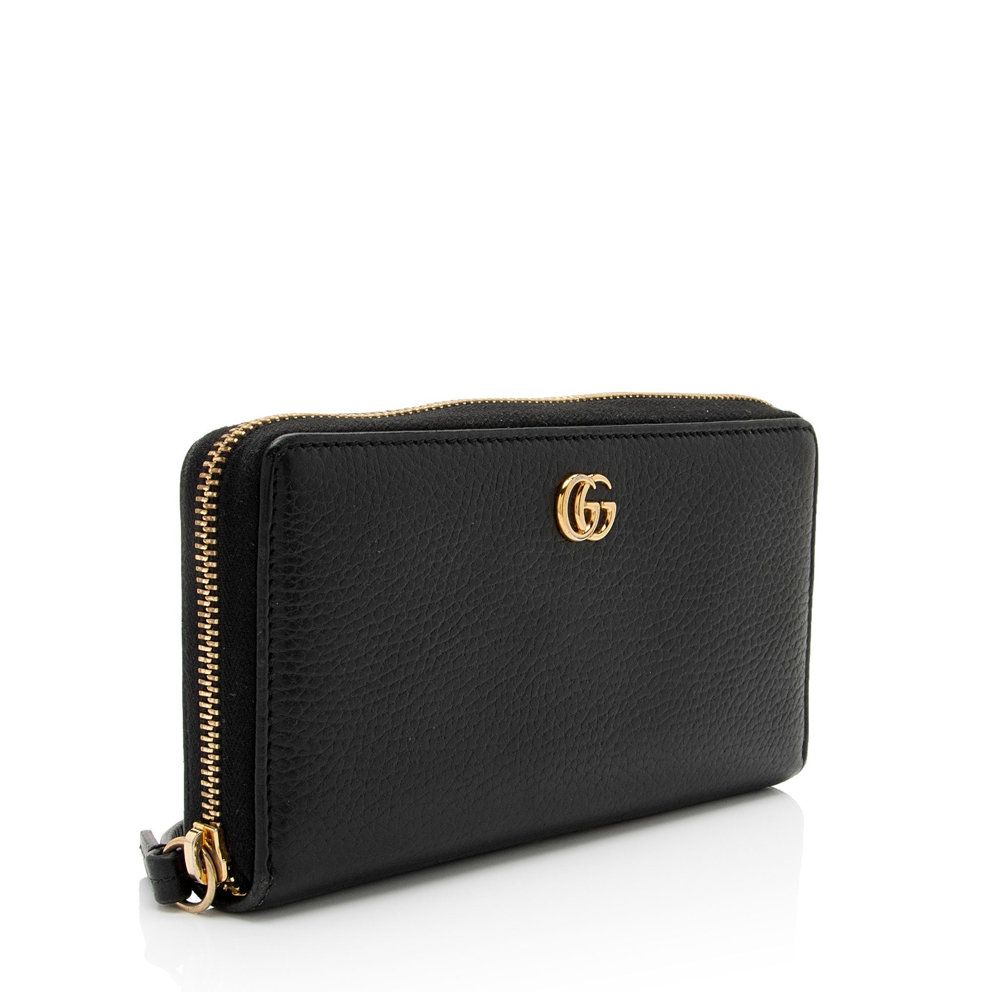 Gucci Leather GG Marmont Zip Around Wallet (SHF-wcWQC8)