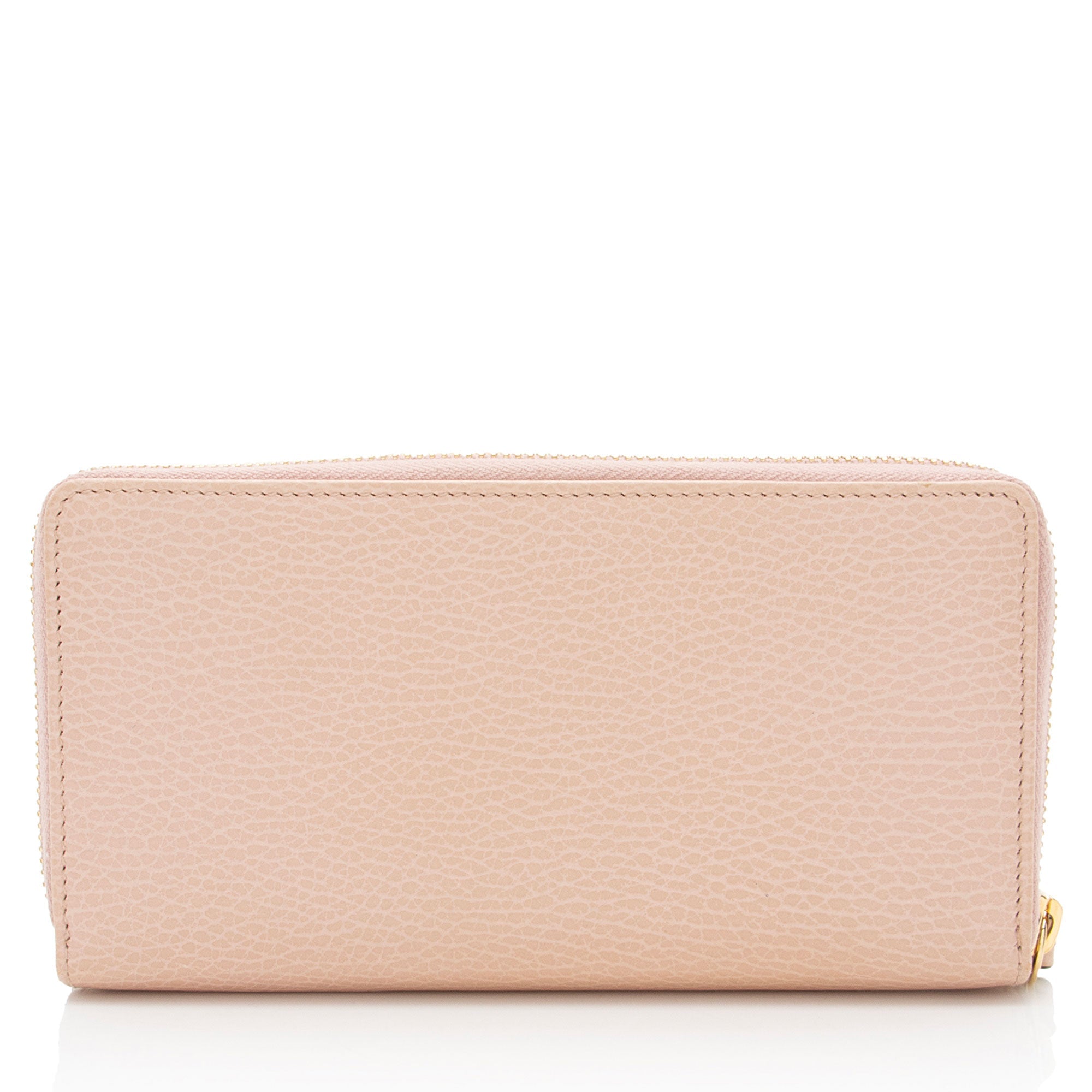 Gucci Leather GG Marmont Zip Around Wallet