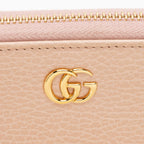 Gucci Leather GG Marmont Zip Around Wallet