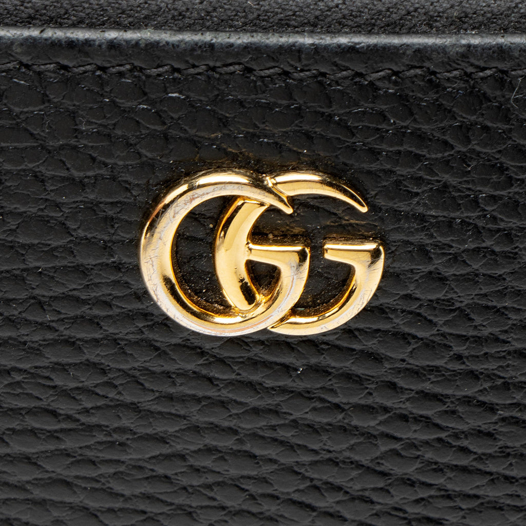 Gucci Leather GG Marmont Zip Around Wallet