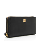 Gucci Leather GG Marmont Zip Around Wallet