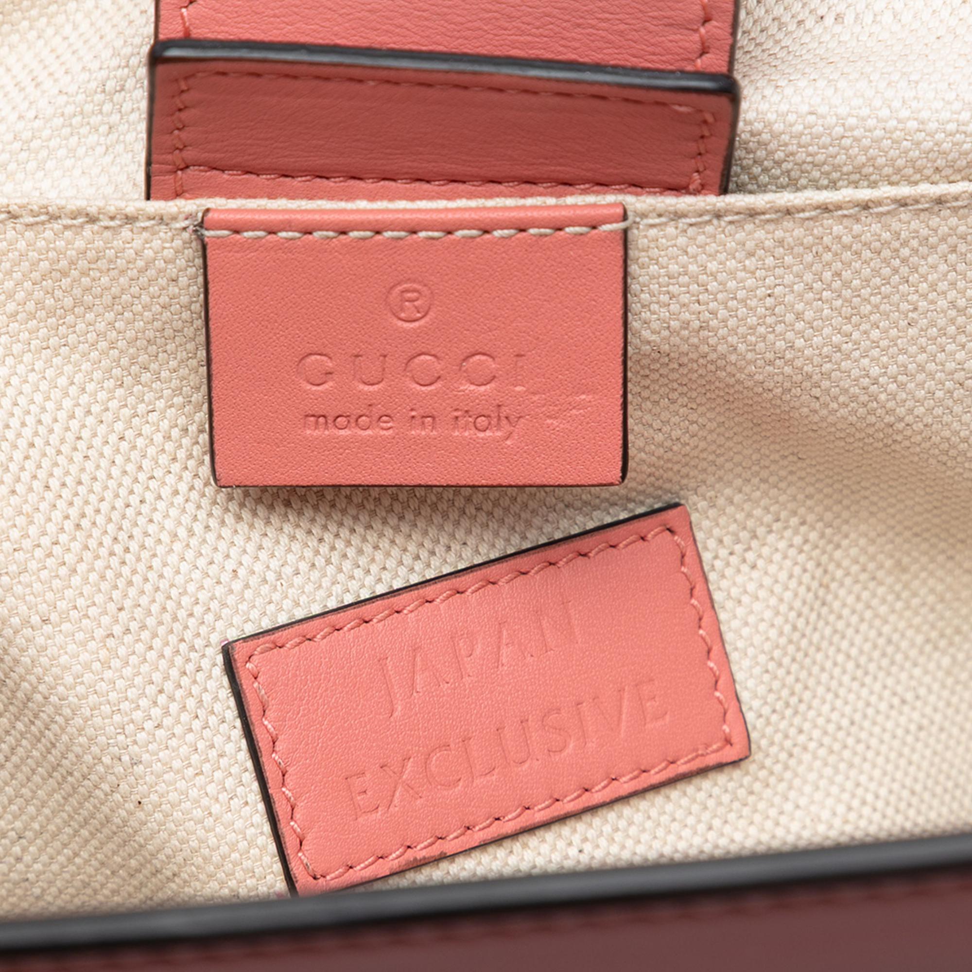 Gucci Leather GG Ribbon Satchel