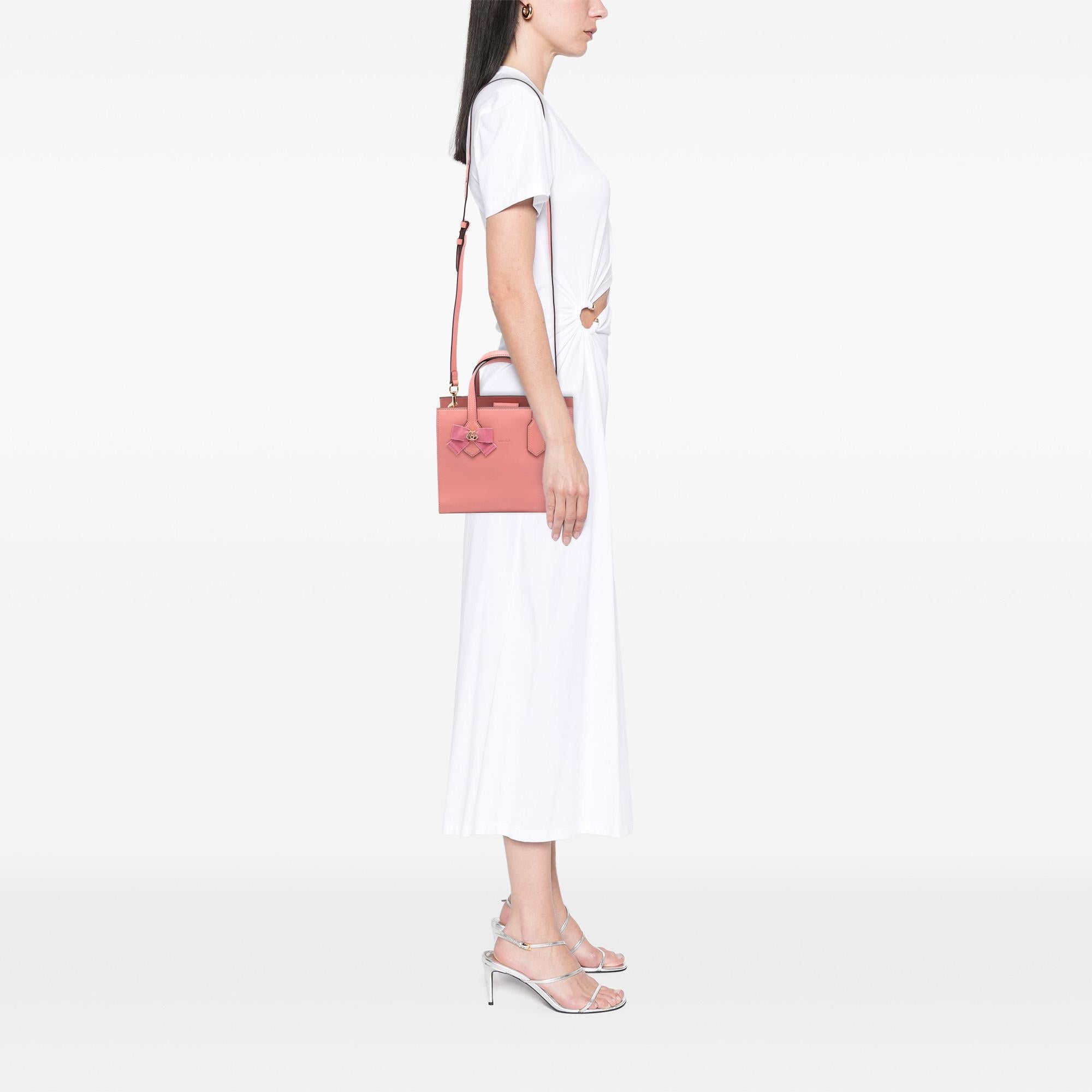 Gucci Leather GG Ribbon Satchel