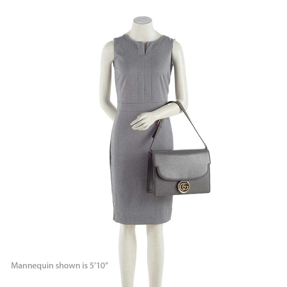 Gucci Leather GG Ring Medium Shoulder Bag - FINAL SALE (SHF-19440)
