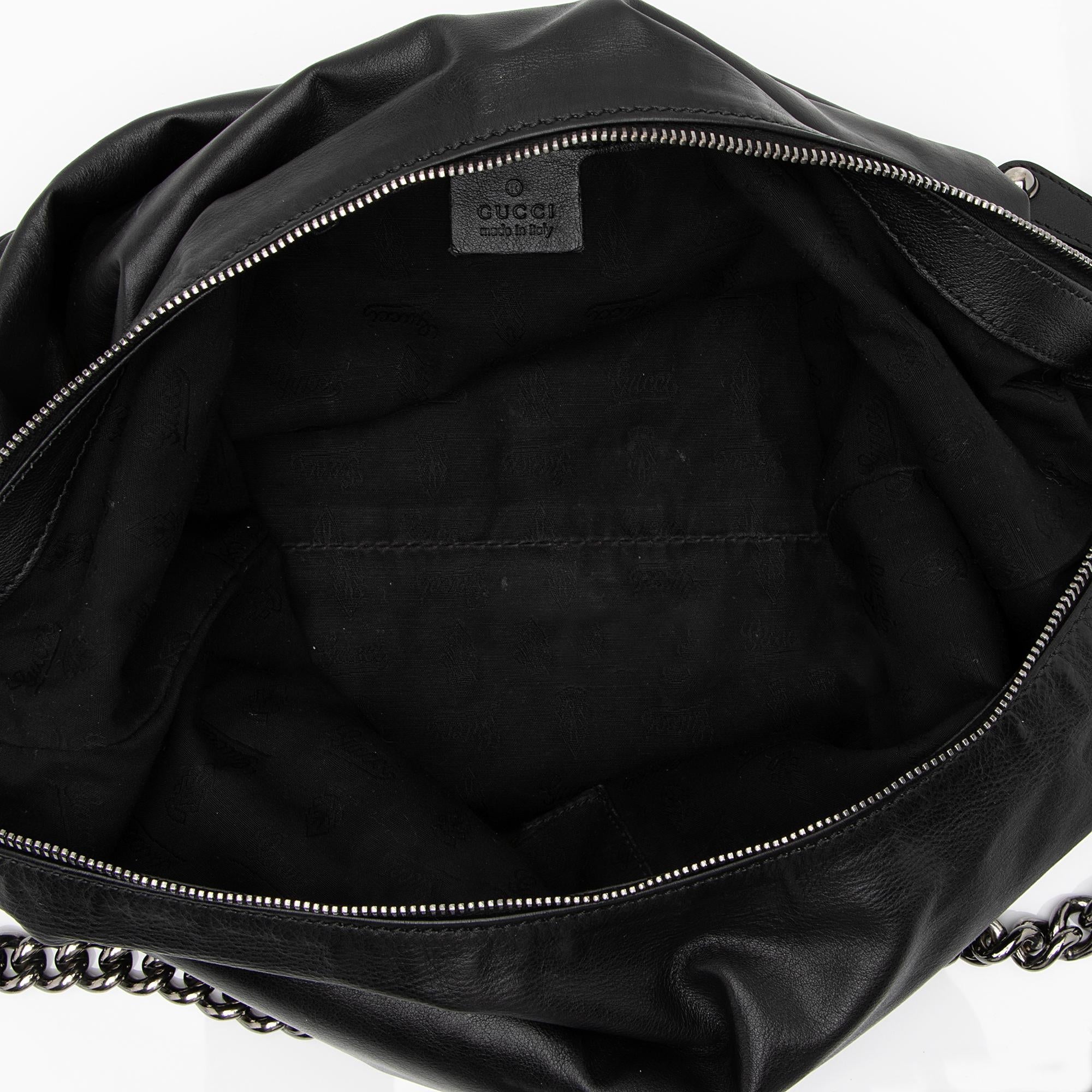 Gucci Leather Galaxy Medium Chain Hobo (SHF-23368)