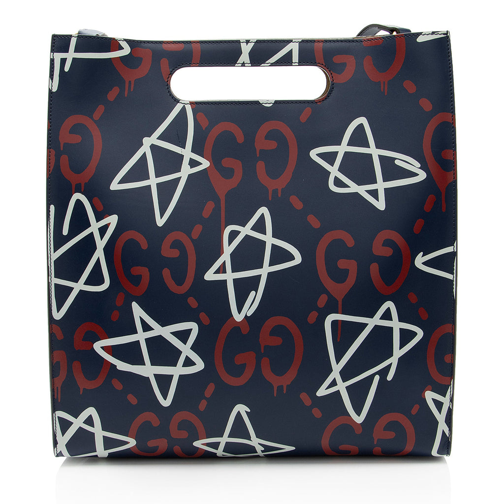 Gucci Leather Ghost Medium Tote