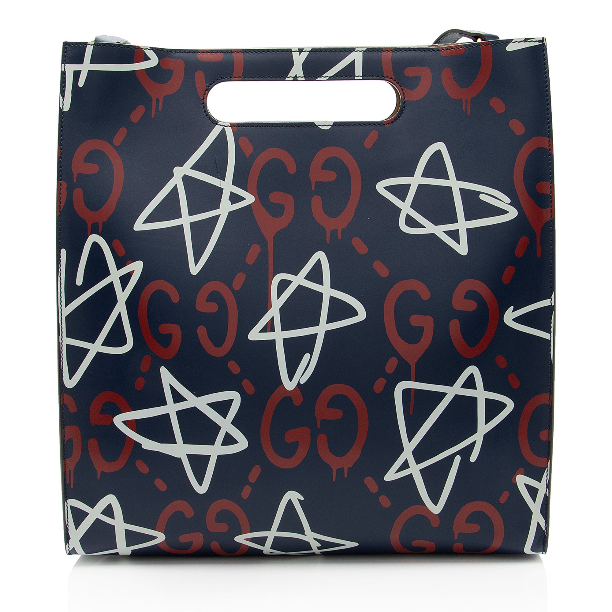 Gucci Leather Ghost Medium Tote