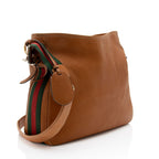 Gucci Leather Web Heritage Messenger Bag (SHF-8X47Lj)