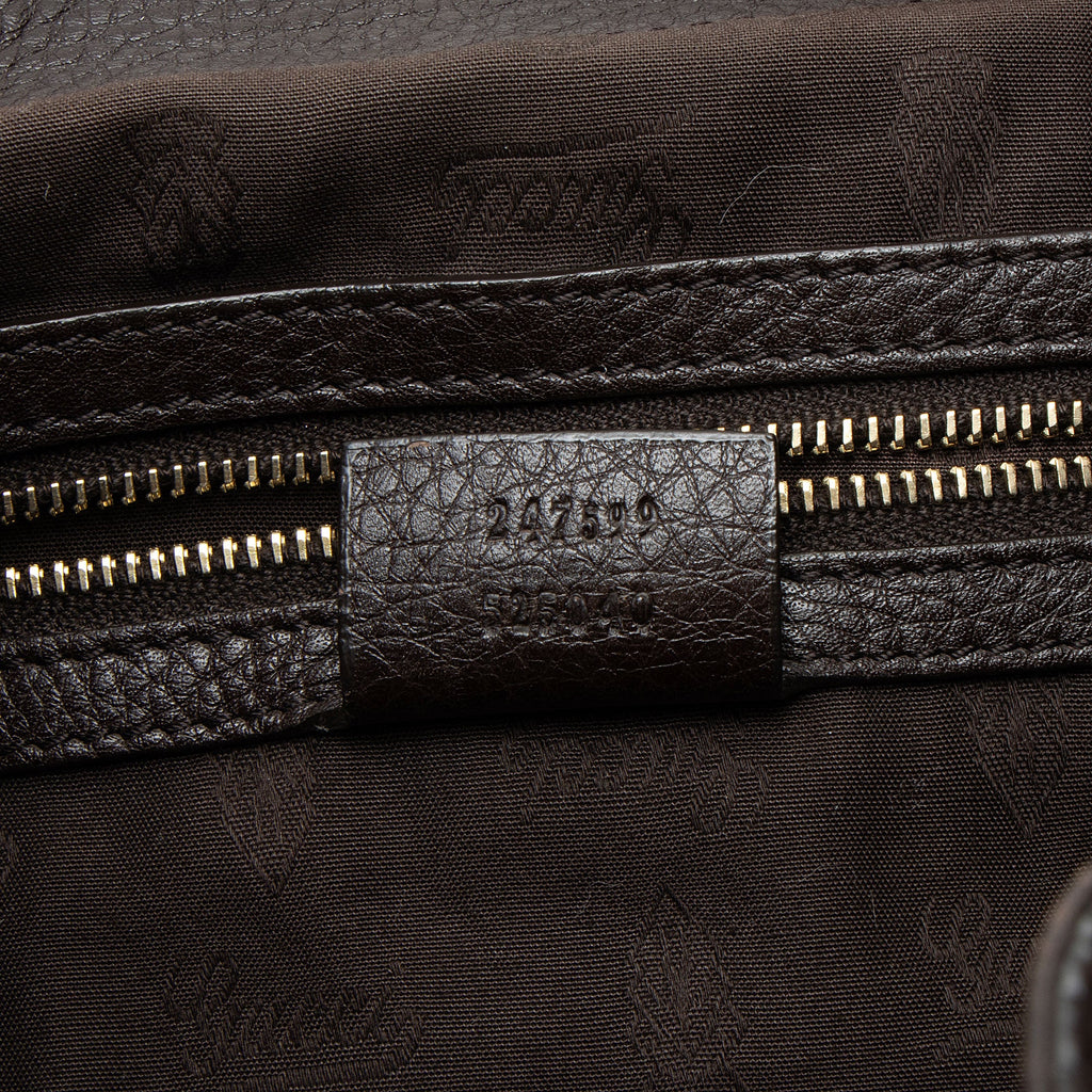 Gucci Leather Heritage Web Buckle Medium Satchel