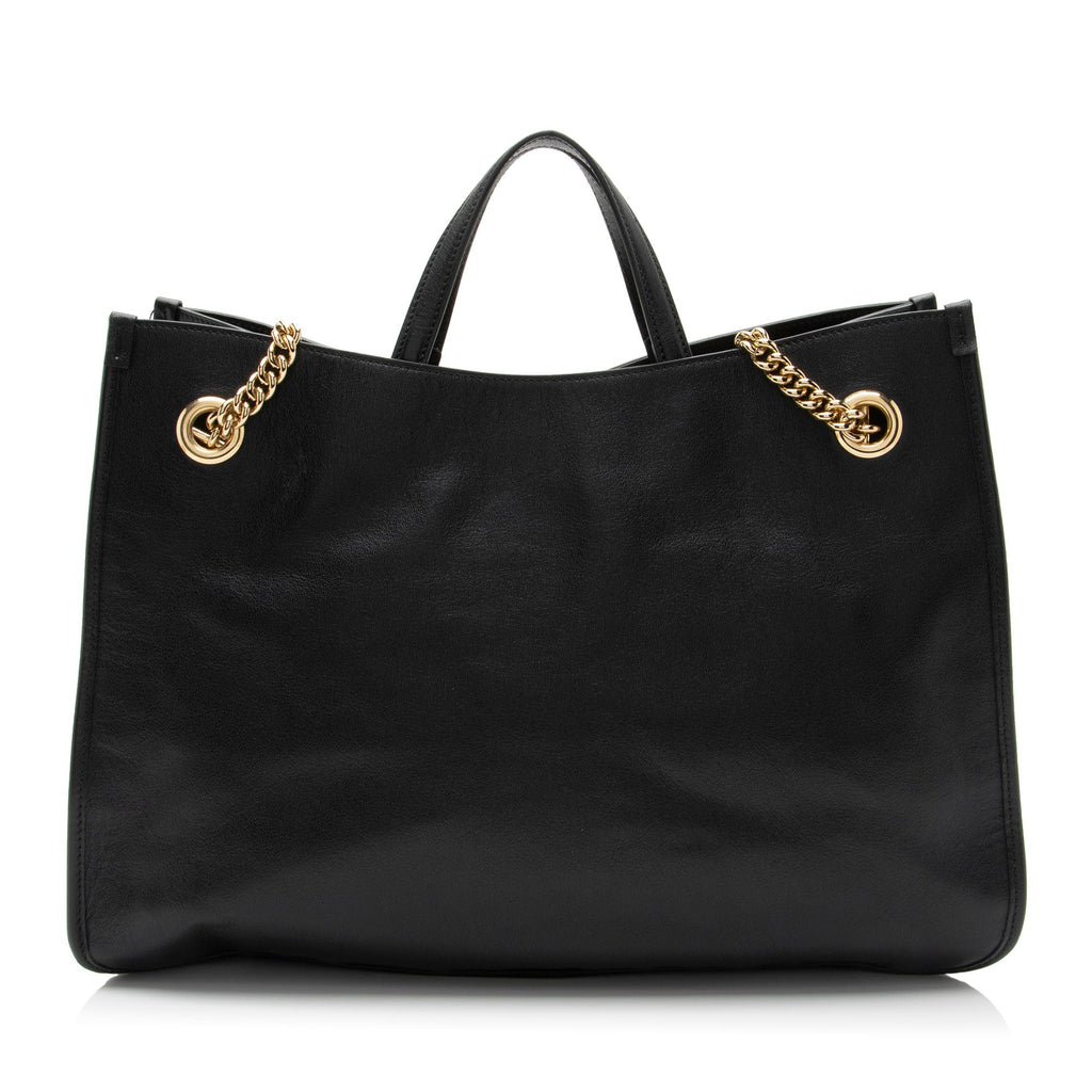 Gucci Leather Horsebit 1955 Chain Large Tote
