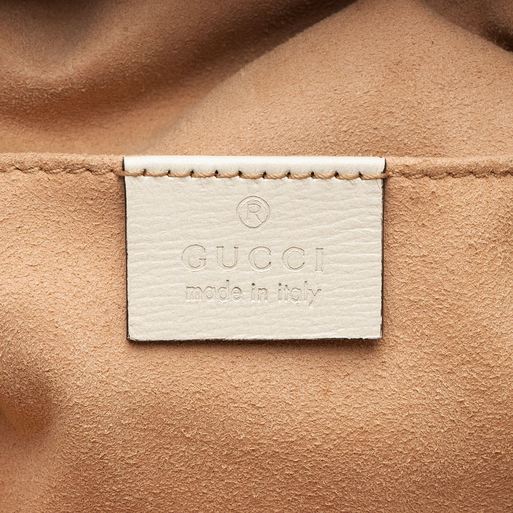 Gucci Leather Horsebit 1955 Drawstring Bucket Bag