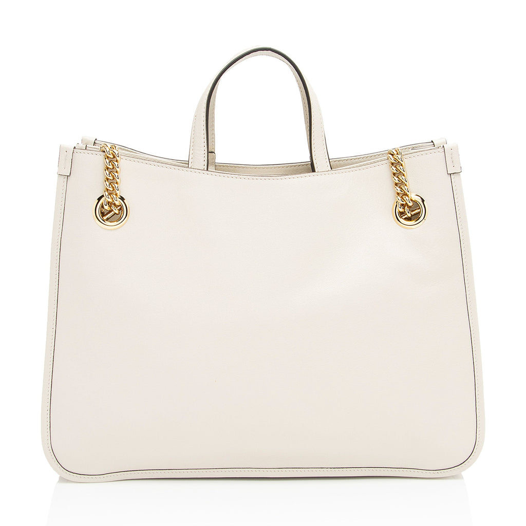 Gucci Leather Horsebit 1955 Medium Tote (SHF-BigRbj)