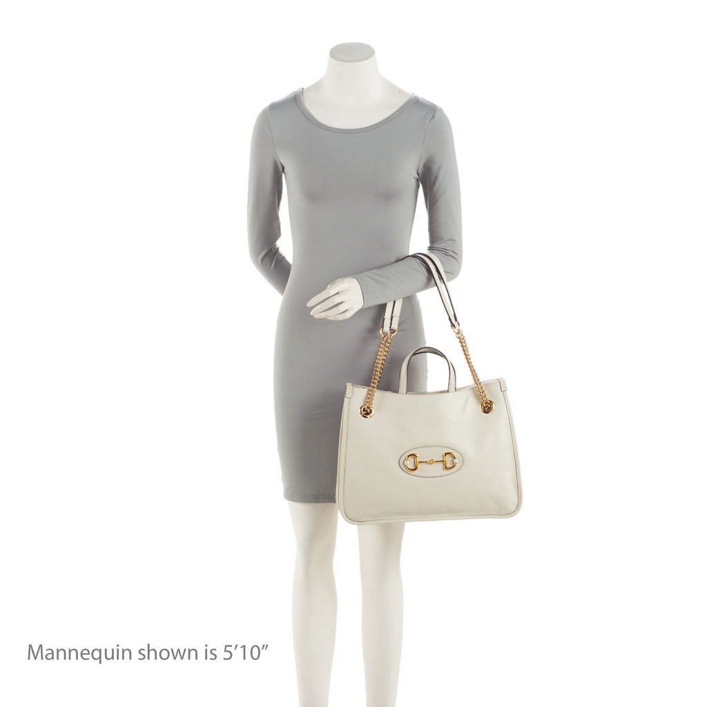 Gucci Leather Horsebit 1955 Medium Tote (SHF-BigRbj)