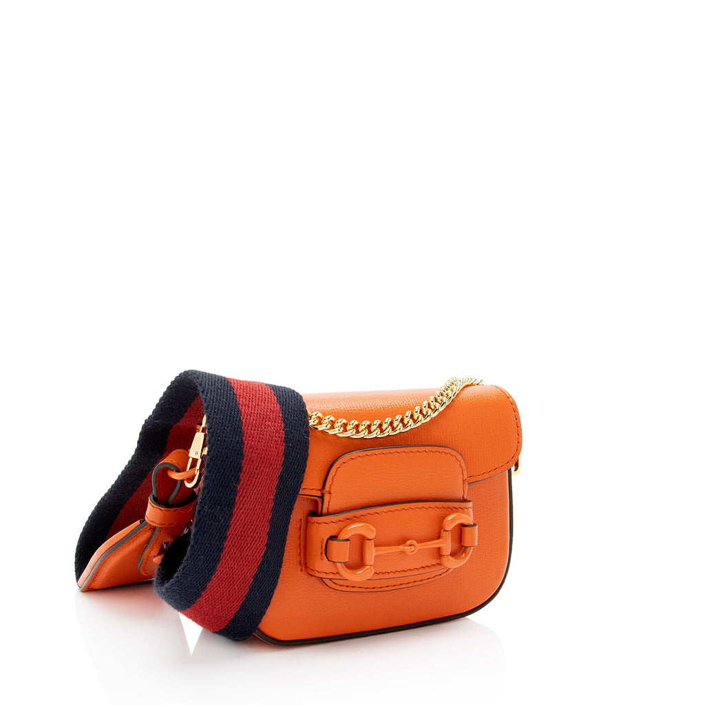 Gucci Leather Horsebit 1955 Super Mini Shoulder Bag